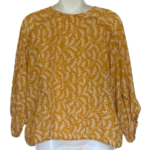 Maeve by Anthropologie Yellow Top Size Small - Picture 3 of 7